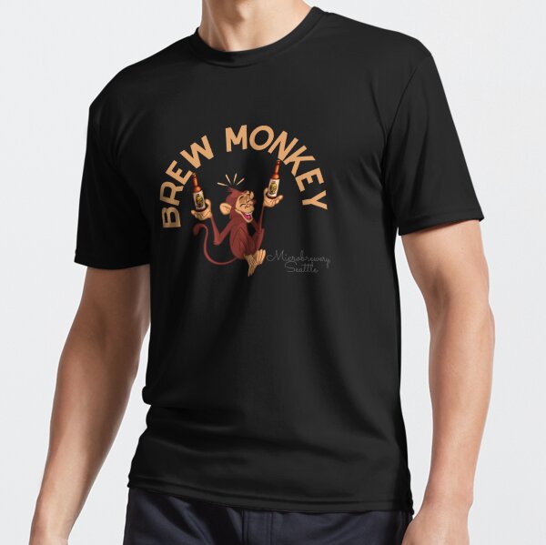 Microbrewery, Brew Monkey, Seattle Active T-Shirt for Sale by wordmonkey
