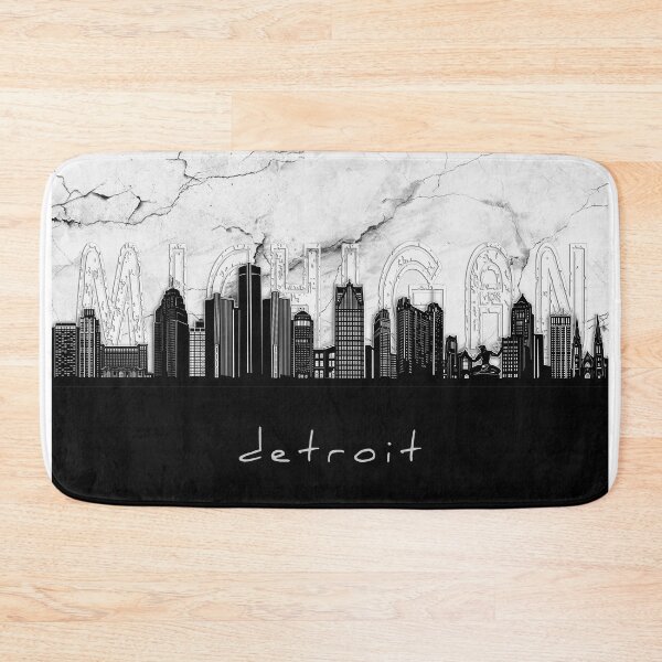 Item preview, detroit skyline marble designed and sold by BekimART2.