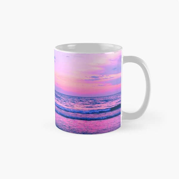 Item preview, Ocean Pink Blue Waves Sunset designed and sold by Schmohawk72.