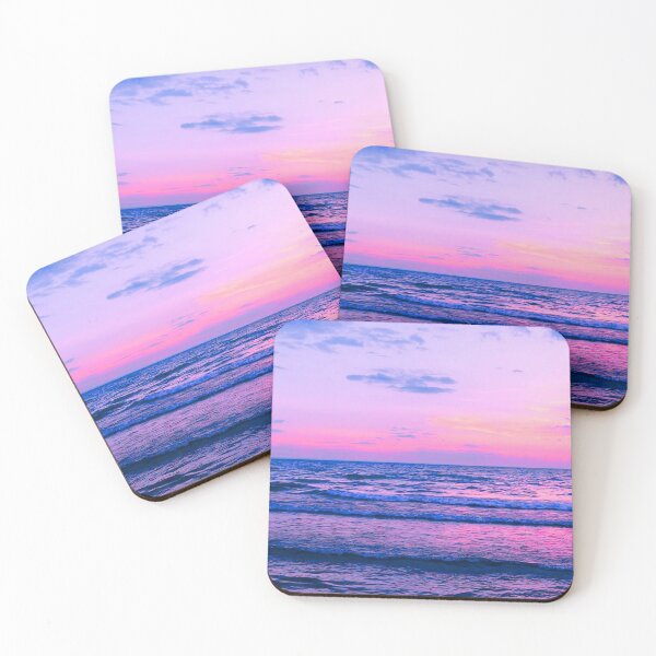 Item preview, Ocean Pink Blue Waves Sunset designed and sold by Schmohawk72.