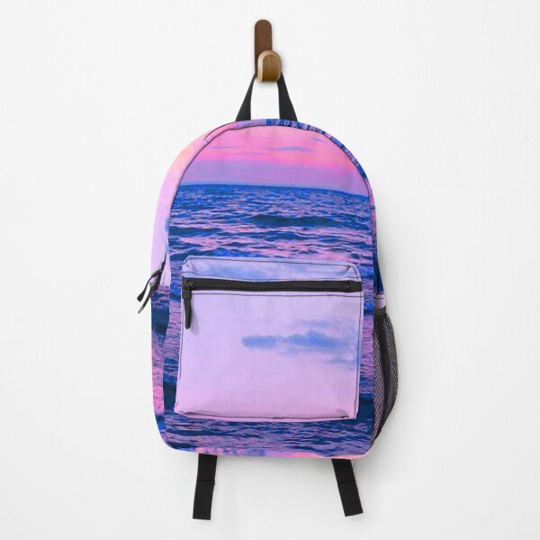 Item preview, Ocean Pink Blue Waves Sunset designed and sold by Schmohawk72.