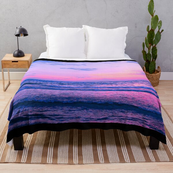 Item preview, Ocean Pink Blue Waves Sunset designed and sold by Schmohawk72.