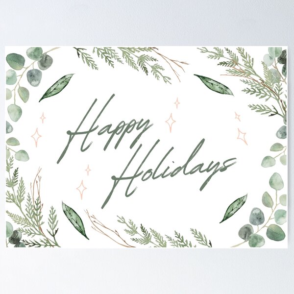 Item preview, Happy Holidays Print designed and sold by leccesedesigns.