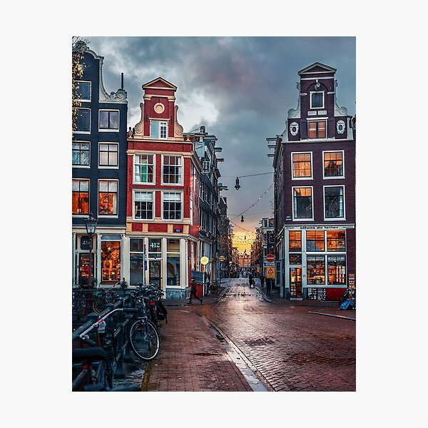 Item preview, Amsterdam Houses | Fine art travel photography print from the Netherlands | Art Print designed and sold by Bodiek.