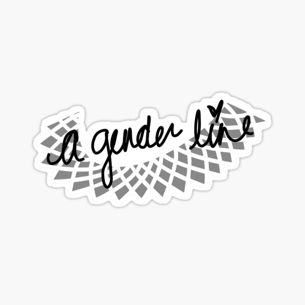 RBG: A Gender Line Collar Sticker