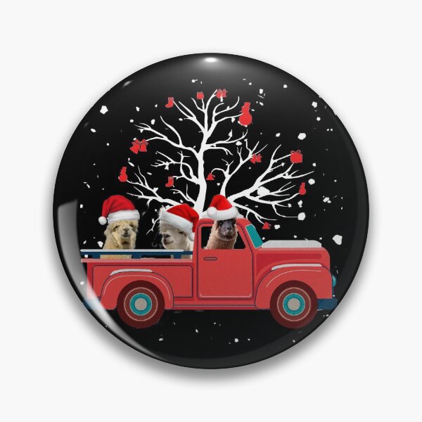 Item preview, Funny Christmas Alpaca Ride Red Truck Xmas Santa Hat  designed and sold by BuynPose.