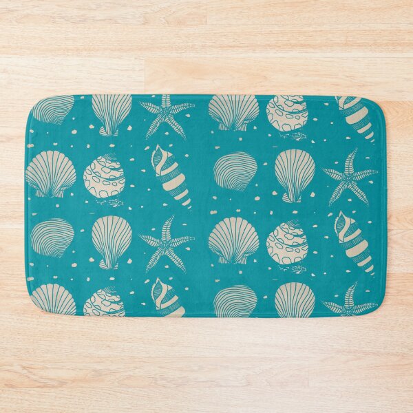 Item preview, Sea shell pattern turquoise designed and sold by saranagliccuris.