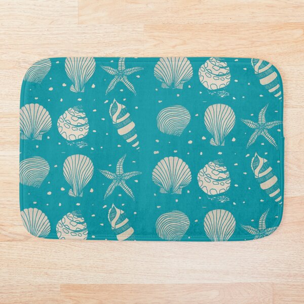 Item preview, Sea shell pattern turquoise designed and sold by saranagliccuris.