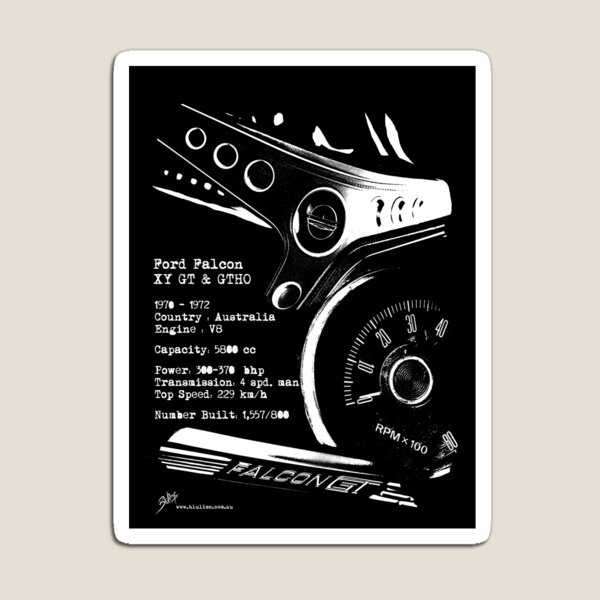 Item preview, Ford Falcon XY GT & GTHO (specifications) © designed and sold by BlulimeMerch.