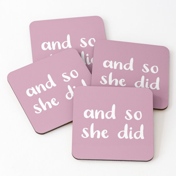 Item preview, And So She Did (on Pastel Dusty Pink) designed and sold by Whoopsidoodle.