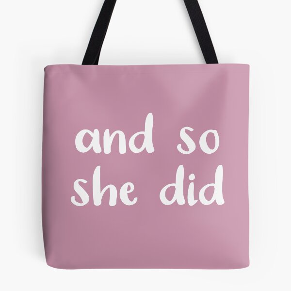 Item preview, And So She Did (on Pastel Dusty Pink) designed and sold by Whoopsidoodle.