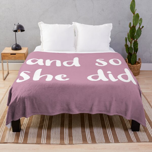 Item preview, And So She Did (on Pastel Dusty Pink) designed and sold by Whoopsidoodle.