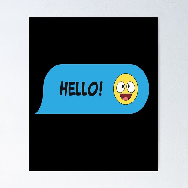 Item preview, FUNNY EMOJI EXPRESSION HELLO! CUTE DESIGN FOR HER HIM WIFE HUSBAND FATHER MOTHER GIRLFRIEND BOYFRIEND FRIEND AND FAMILY  designed and sold by thebaronart.