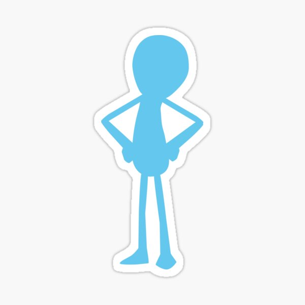 Minimalist Mr Meeseeks Sticker For Sale By Itsalyssa Redbubble