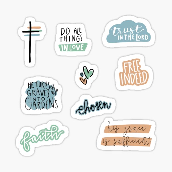 Christian Sticker Pack Sticker for Sale by Saige Potter