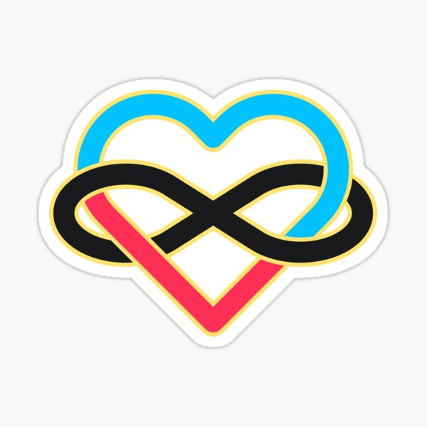 Polyamory Infinity Heart Sticker