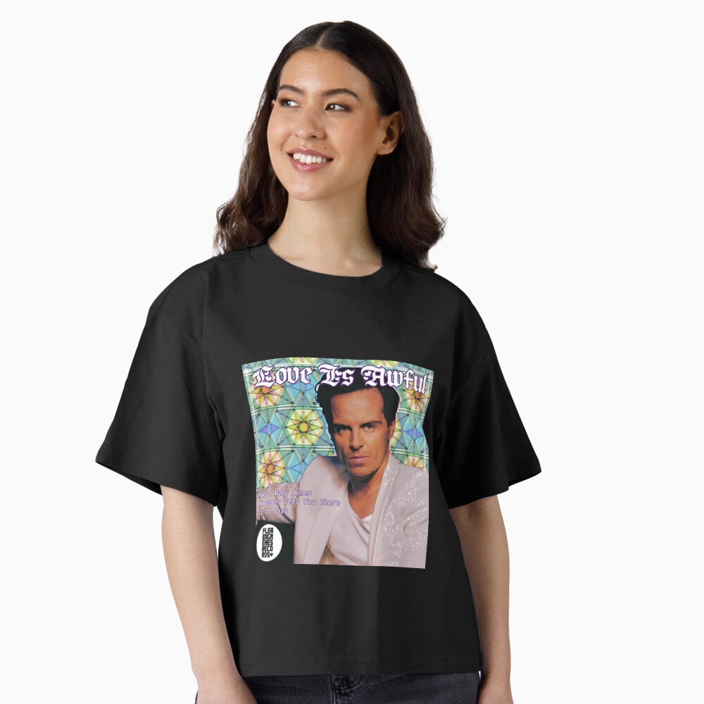 Vista previa del artículo con la obra «Camiseta holgada boxy», diseñado y vendido por fleabagmemes.