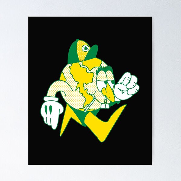 Item preview, Stoner Yellow Cartoon Buzzed Earth designed and sold by Mustard Prophet.