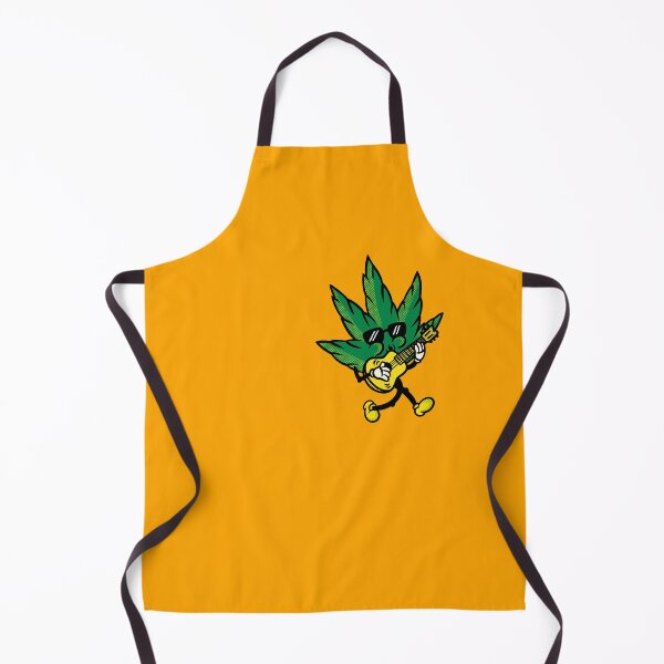 Item preview, Yellow Cartoon Weed Leaf Playing Guitar designed and sold by Mustard Prophet.