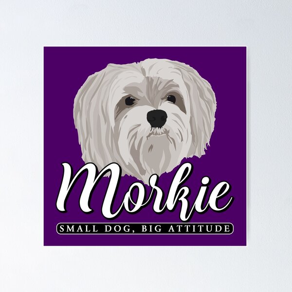 Item preview, Morkie - Small Dog, Big Attitude 1 - Purple designed and sold by ZZDeZignZ.