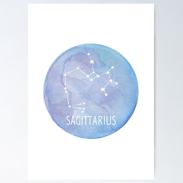 Item preview, Sagittarius Watercolor Constellation designed and sold by leccesedesigns.