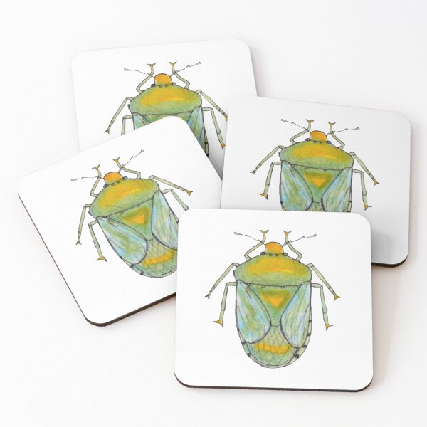 Item preview, Green Stink Bug Watercolor designed and sold by Rachel Kenaston.