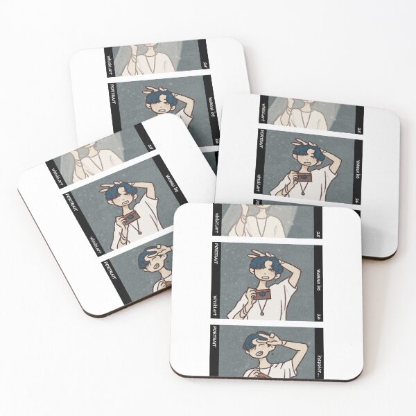 Aperçu de l'œuvre TAEHYUNG BLEU ET GRIS créée et vendue par whiskiart.