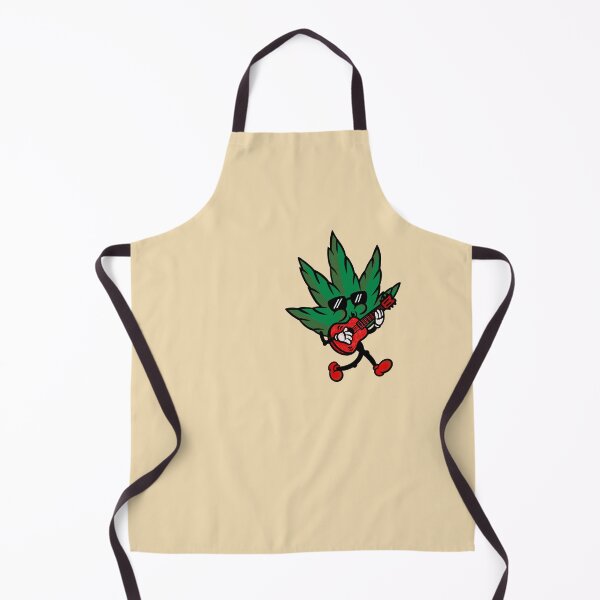 Item preview, Red Cartoon Weed Leaf Playing Guitar designed and sold by Mustard Prophet.