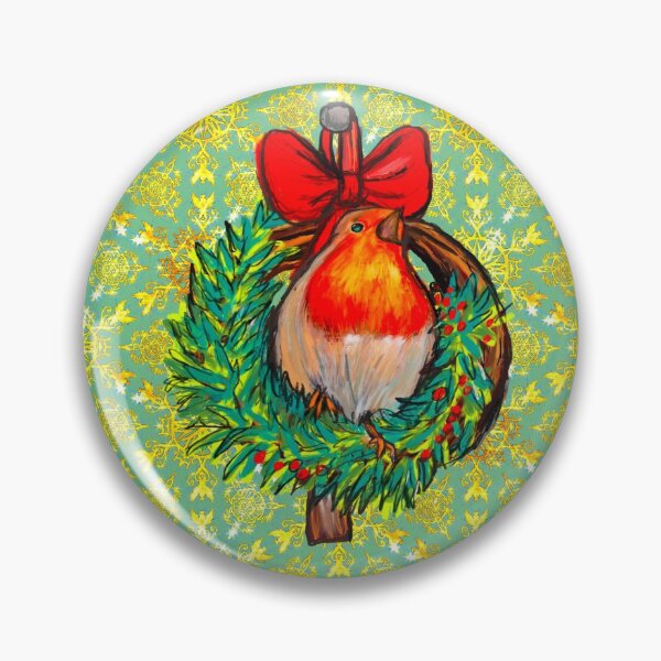 Item preview, Robin Singing in the wreath. designed and sold by Lubellebubble20.