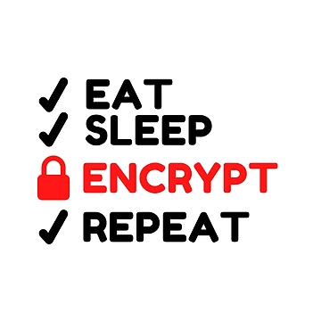 Artwork thumbnail, Cyber Security Eat Sleep Encrypt Repeat Computer Hacking Funny by InitialModel