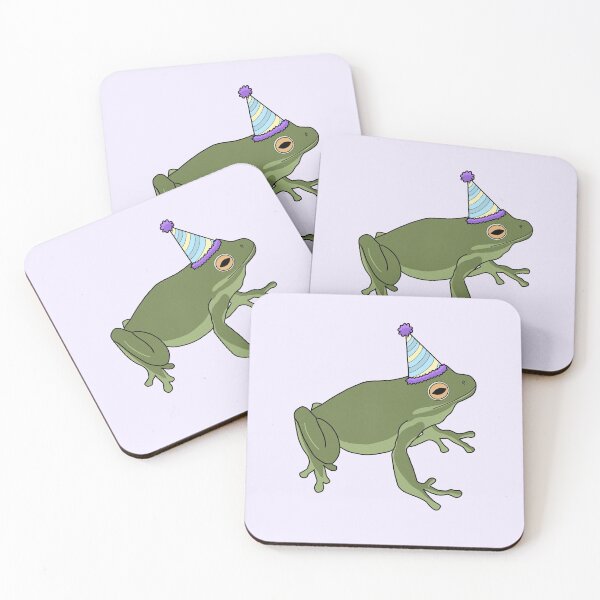 Item preview, Frog With Birthday Hat designed and sold by lojains.