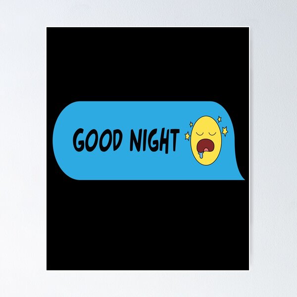 Item preview, FUNNY EMOJI EXPRESSION GOOD NIGHT CUTE DESIGN FOR HER HIM WIFE HUSBAND FATHER MOTHER GIRLFRIEND BOYFRIEND FRIEND AND FAMILY  designed and sold by thebaronart.
