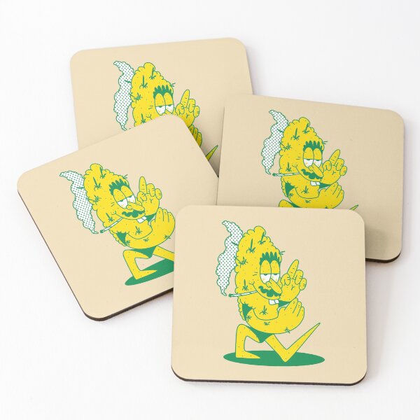 Item preview, Stoner Yellow Cartoon Buzzed Nug designed and sold by Mustard Prophet.