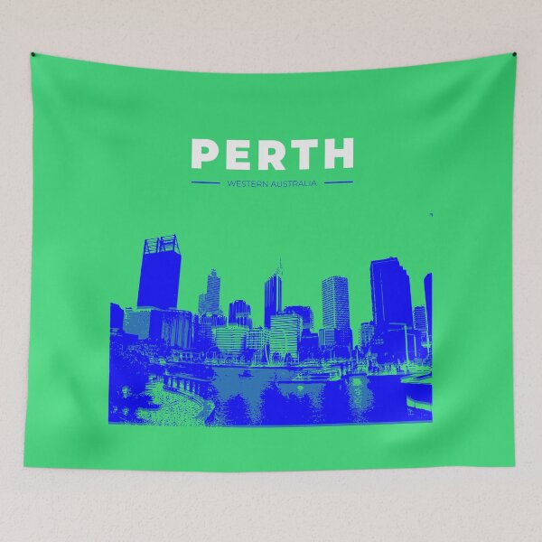 Item preview, Copy of Skyline, cityscape poster of Perth (green) designed and sold by CMYKStudio.