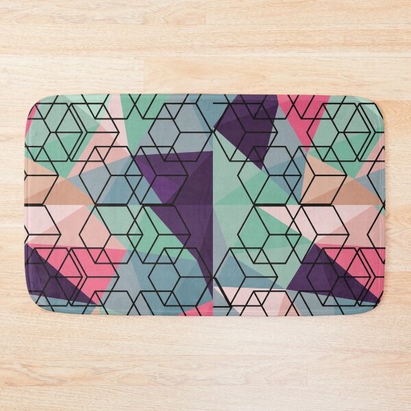 Item preview, Cubes, Geometrical Patchwork Pattern designed and sold by danaJG.