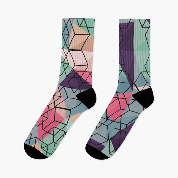 Item preview, Cubes, Geometrical Patchwork Pattern designed and sold by danaJG.