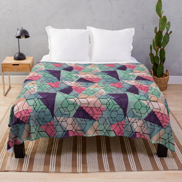 Item preview, Cubes, Geometrical Patchwork Pattern designed and sold by danaJG.
