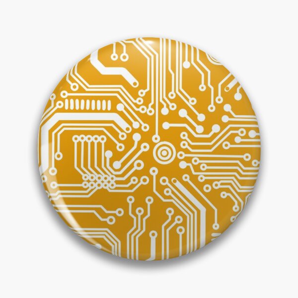 Item preview, Mustard yellow microchip hardware circuit design designed and sold by Giulia  Palazzo.