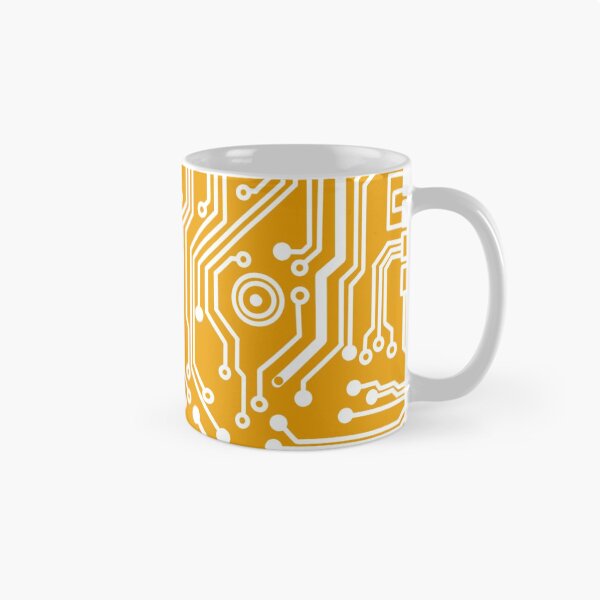 Item preview, Mustard yellow microchip hardware circuit design designed and sold by Giulia  Palazzo.