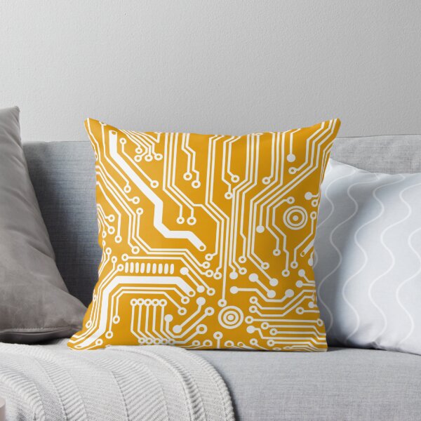 Item preview, Mustard yellow microchip hardware circuit design designed and sold by Giulia  Palazzo.