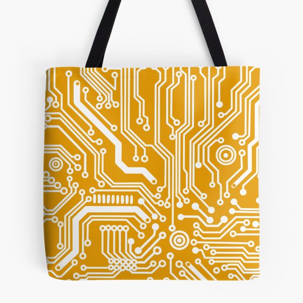 Item preview, Mustard yellow microchip hardware circuit design designed and sold by Giulia  Palazzo.