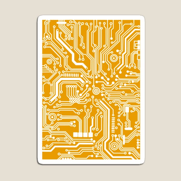 Item preview, Mustard yellow microchip hardware circuit design designed and sold by Giulia  Palazzo.
