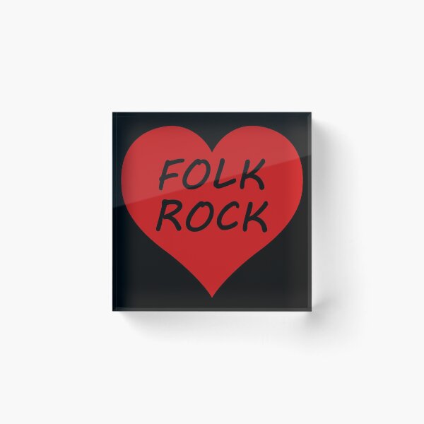 Item preview, Folk Rock Lover's Cool Retro Heart designed and sold by SpotterArt.
