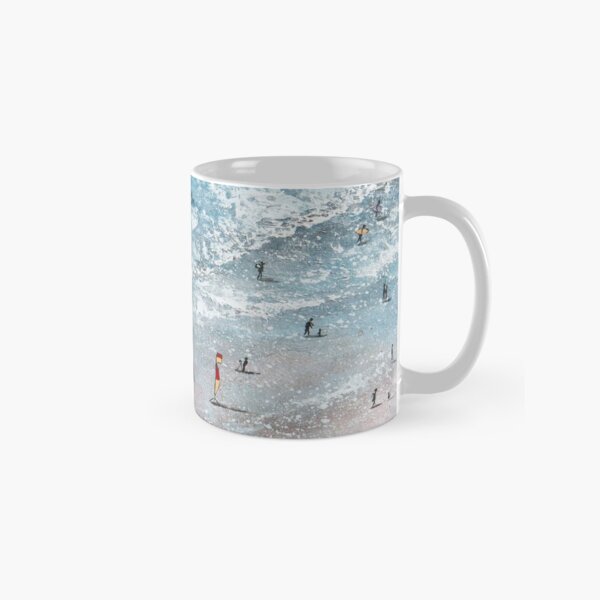 South Fistral Surf School, Fistral Beach, Newquay, Cornwall Art Classic Mug