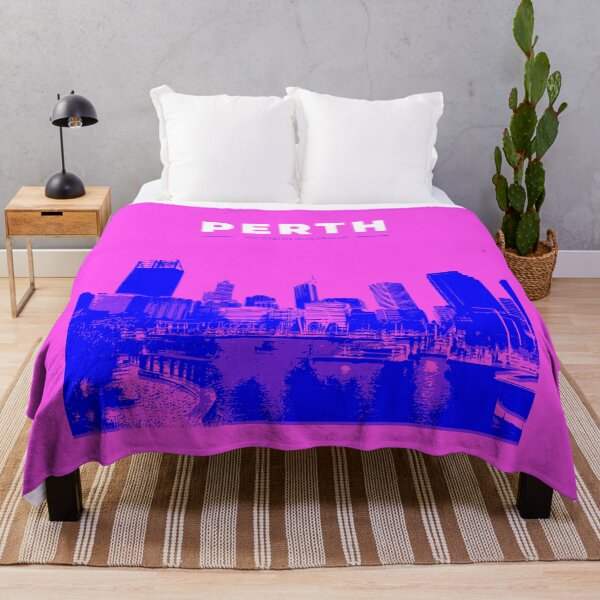 Item preview, Skyline, cityscape poster of Perth (pink) designed and sold by CMYKStudio.