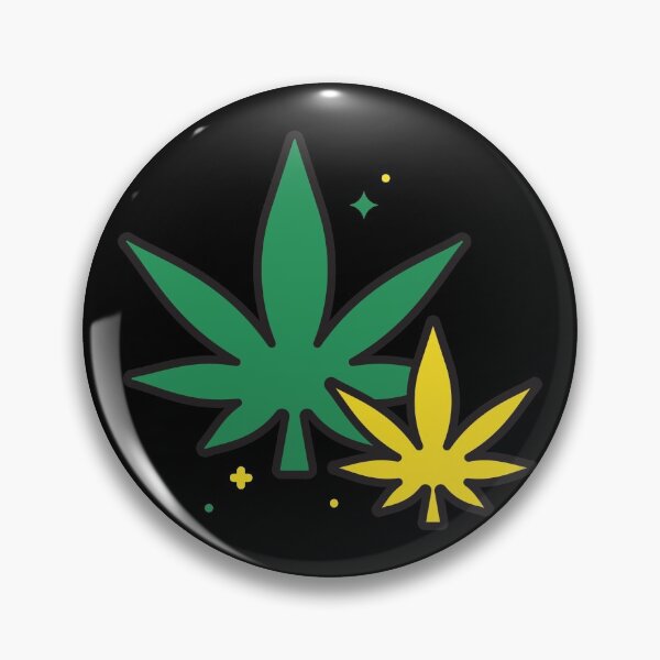 Item preview, Green And Yellow Cartoon Weed Leaves designed and sold by Mustard Prophet.