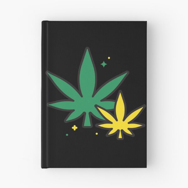 Aperçu de l'œuvre Feuilles de mauvaises herbes de dessin animé vert et jaune créée et vendue par Mustard Prophet.