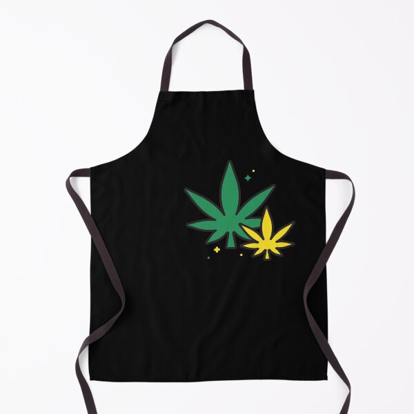 Item preview, Green And Yellow Cartoon Weed Leaves designed and sold by Mustard Prophet.