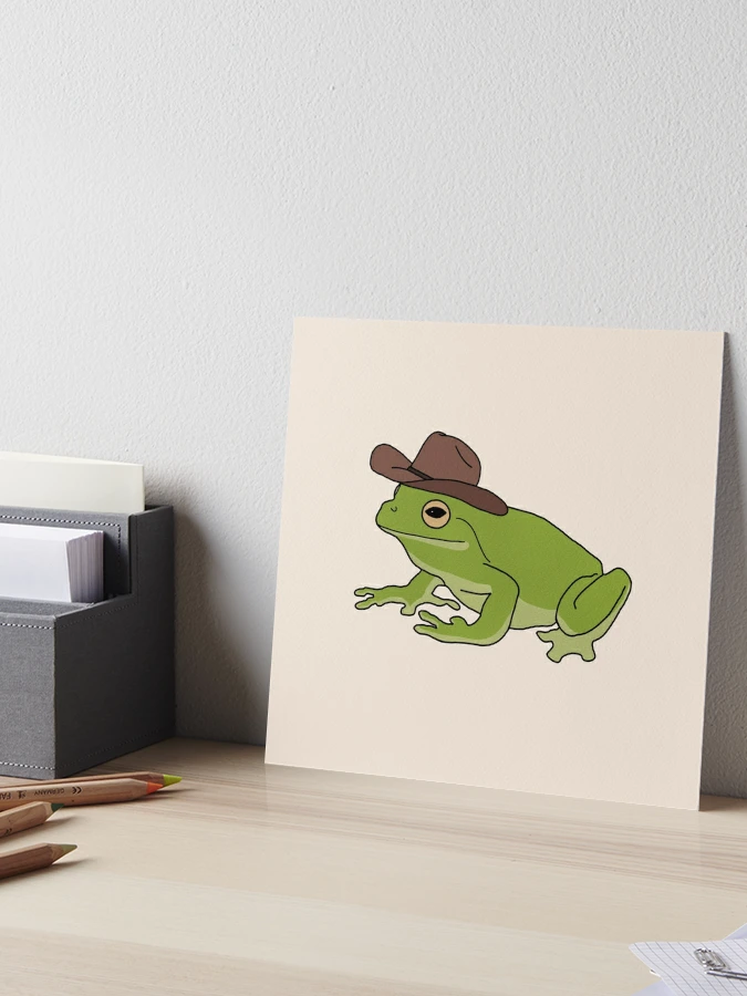 Frog With A White Straw Hat Funny Cowboy Frog  Tapestry for Sale by  Outlander-tees