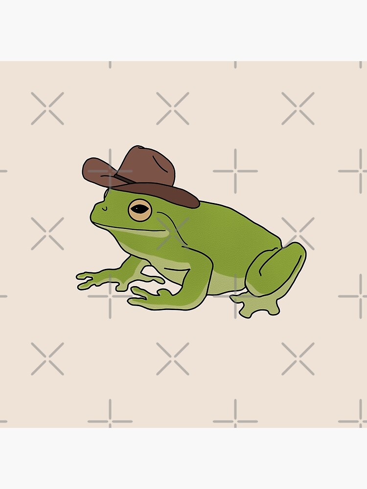Cowboy Frog Throw Pillow